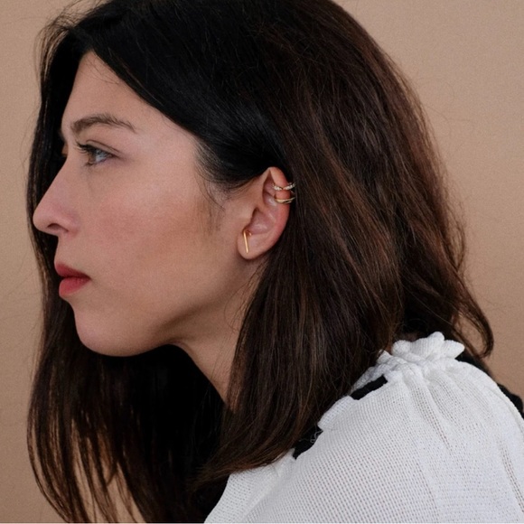 Maison Miru Classic Hook Earrings in Sterling Silver - Picture 1 of 3